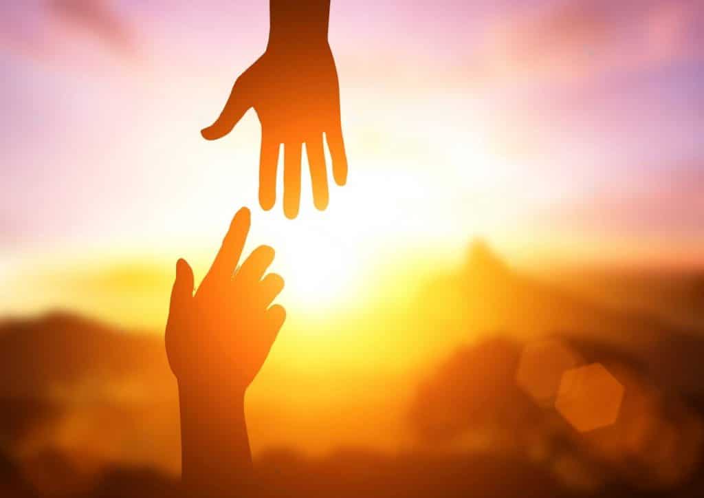 main qui vont se rejoindre