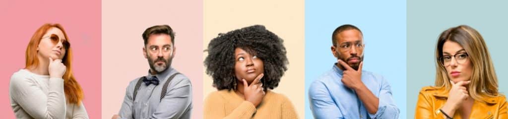 plusieurs personnes qui doutent